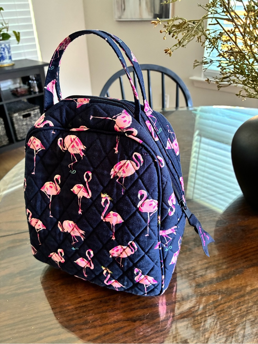 Vera Bradley Lunch bag navy/ pink flamingo Print NEW WITHOUT TAGS